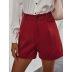 wide-leg loose high waist solid color shorts NSHNF137460