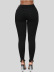 hole slim high waist solid color jeans NSGJW137467