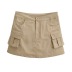 A-line pocket tooling slim solid color skirt NSXDX137480