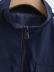 long-sleeved stand-up collar loose short elastic hem solid color jacket NSXDX137488