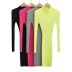 elastic slim backless round neck long sleeve solid color knitted dress NSXDX137503