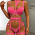 sling wrap chest high waist solid color underwear three-piece set NSSSW137510