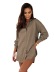 solid color cotton linen button long-sleeved shirt loose shorts set NSMDF138788