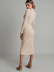 solid color lapel ribbed fabric knitted sheath shirt dress NSMDF138792