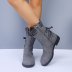 solid color thick heels lace up boots NSYBJ138812