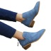 suede thick heel back zipper short boots NSYBJ138817
