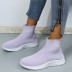 elastic flat-bottomed soft-bottomed high-top woven shoes NSYBJ138825