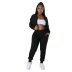 solid color long sleeve crop jacket leggings two-piece set NSXLY138846