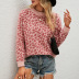 contrast color leopard print pullover round neck sweater NSMMY138862