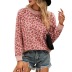 contrast color leopard print pullover round neck sweater NSMMY138862