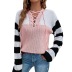 suéter de tirantes de punto a rayas a juego de color NSMMY138864