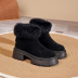 thick-soled mid-heel rear zipper snow cotton boots NSYBJ138875