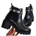 rhinestone buckle thick bottom thick heel short boots  NSYBJ138879