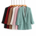 Chaqueta de traje de manga larga de un botón con hebilla de color liso multicolores NSAM138888