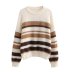 suéter de manga larga con estampado de rayas NSAM138892