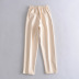 solid color high waist faux leather pants NSAM138899