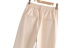pantalones de piel sintética de cintura alta de color sólido NSAM138899
