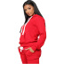 solid color drawstring hoodie slim sweatpants two-piece sets NSMRF138905