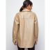 chaquetas de cuero PU con solapa de manga larga de color sólido NSPBY138913