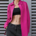 solid color long-sleeved ladies PU leather shirt jacket NSPBY138915