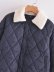 solid color rhombus quilted lapel padded jacket NSAM138929