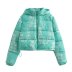 abrigo de algodón estampado con capucha y manga larga NSAM138932