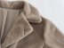 abrigo de piel sintética de manga larga de color sólido NSAM138971