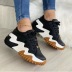 color stitching thick-soled lace-up shoes NSYBJ138995