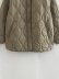 abrigo suelto de algodón con entramado de diamantes sin cuello en color liso NSAM139004