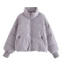 solid color stand collar long sleeve loose cotton coat NSAM139008