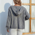 solid color hooded twist knitted cardigan NSMMY139013