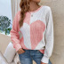 suéter de manga de linterna de amor a juego de color NSMMY139014