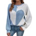 color matching love lantern sleeve sweater NSMMY139014