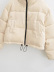 Abrigo de algodón con cordón elástico y dobladillo con cuello alto y cremallera engrosada de color sólido NSAM139027
