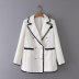 chaqueta de traje de costura de lana de manga larga con solapa NSAM139032