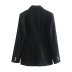 solid color long sleeve double-breasted suit jacket NSAM139039