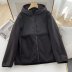 color stitching windproof fleece long-sleeved hooded jacket NSAM139042