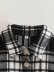 gem buckle black and white checked long sleeve shirt jacket NSAM139043