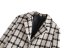 chaqueta de traje a cuadros de lana de manga larga con solapa NSAM139045
