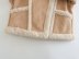 chaqueta corta de doble faz de vellón de lana de cordero NSAM139062