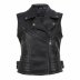 solid color pu leather lapel waistcoat NSAM139066