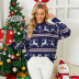 Christmas fawn jacquard pullover round neck Christmas sweater NSMMY138068