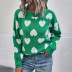 contrast color round neck love print sweater NSMMY138070