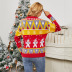 Christmas Snowman/Snowflake jacquard Pullover long sleeve sweater NSMMY138072