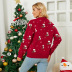 suéter de manga larga de jacquard de copo de nieve con calcetines navideños de cuello redondo NSMMY138076