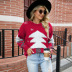 Christmas tree deer jacquard long sleeve pullover sweater NSMMY138077