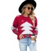 Christmas tree deer jacquard long sleeve pullover sweater NSMMY138077