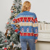 Suéter de manga larga de jacquard de muñeco de nieve de copo de nieve de Navidad NSMMY138078