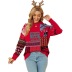 Suéter de manga larga de jacquard de muñeco de nieve navideño NSMMY138079