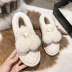 cute fur ball plus velvet warm slip-on cotton shoes NSYBJ138082